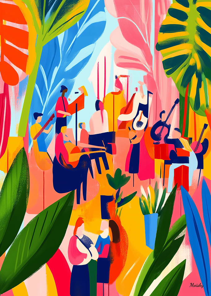 Vibrant Orchestra in Fauvist Style