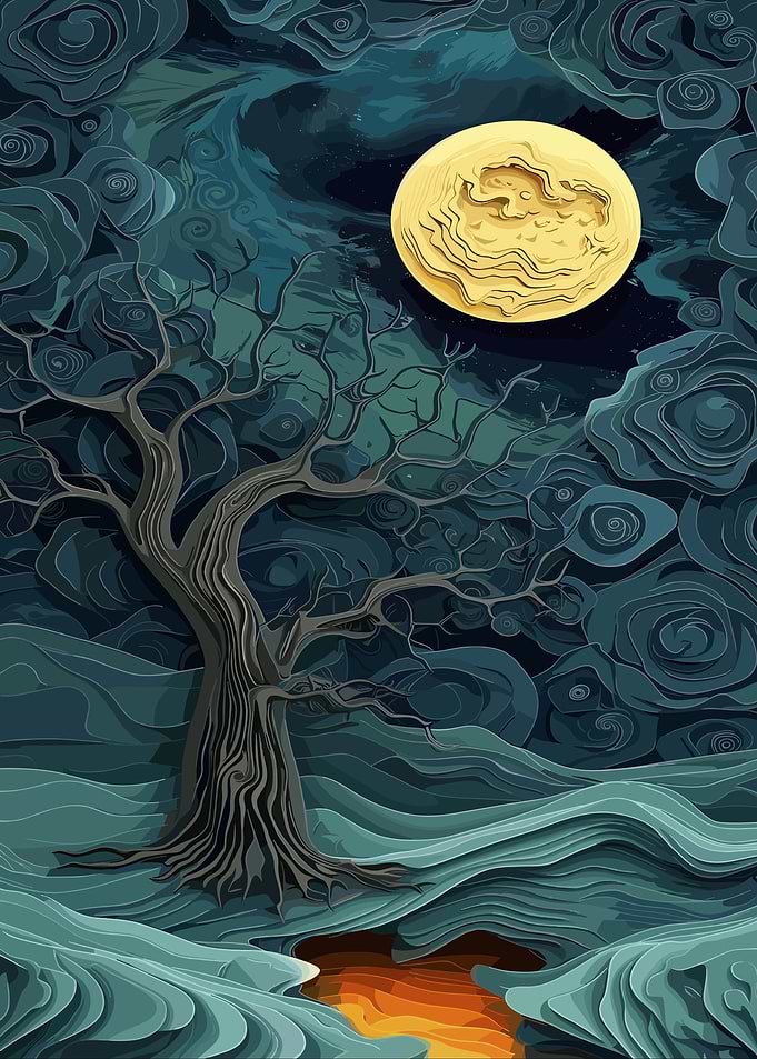 Papercut Night Sky
