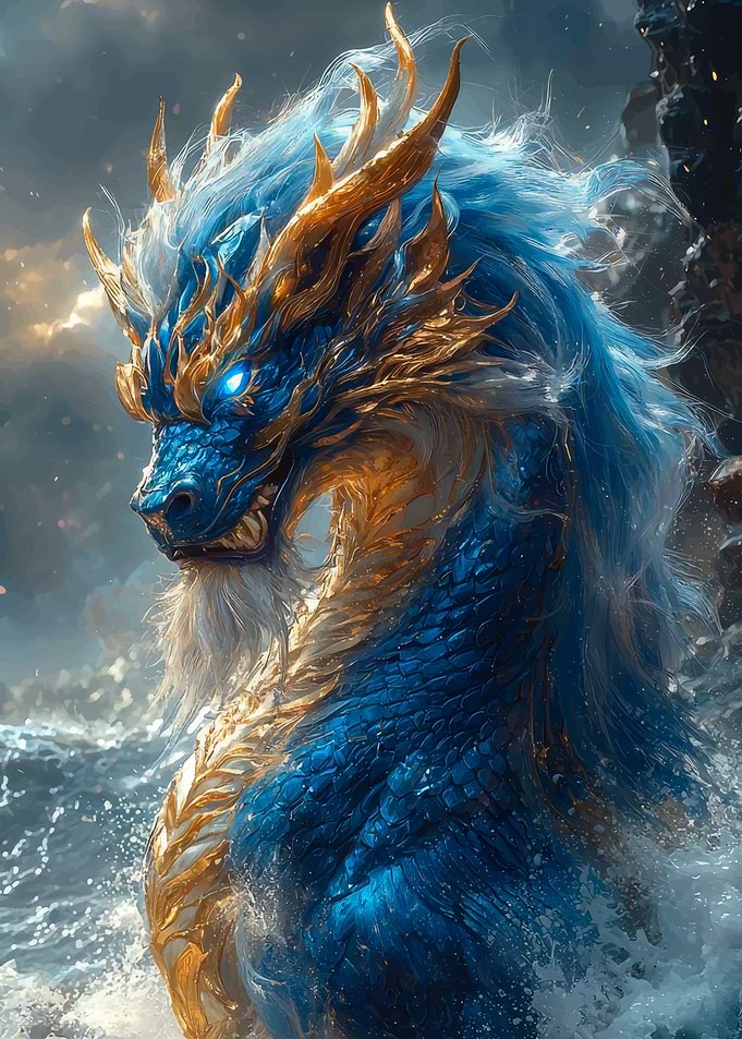 Blue and Gold Dragon