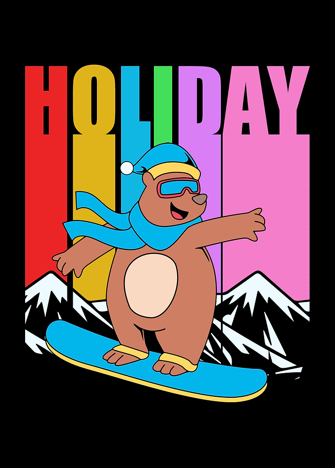 Snowboard Bear Winter