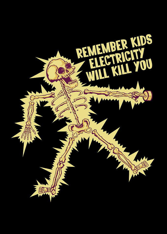 Skeleton Electrocuted