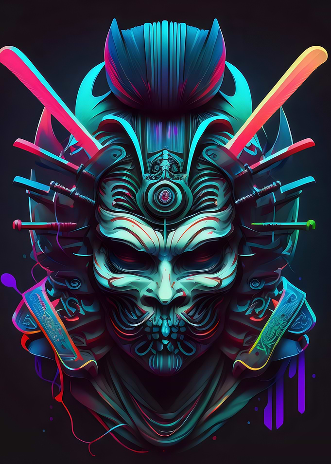 Cyberpunk Samurai Mask