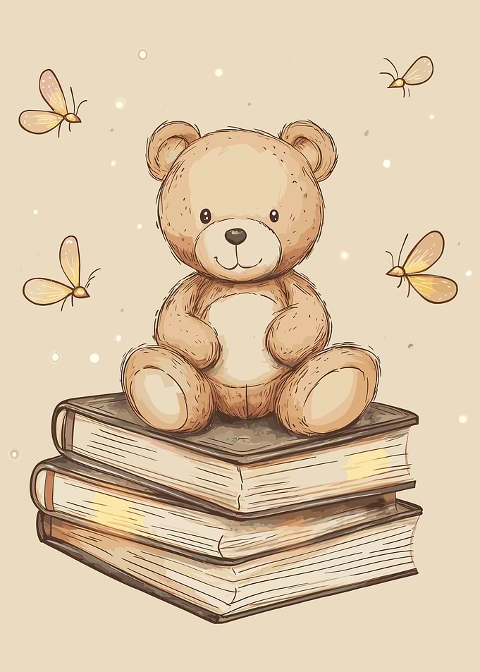 Teddy Bear on Books