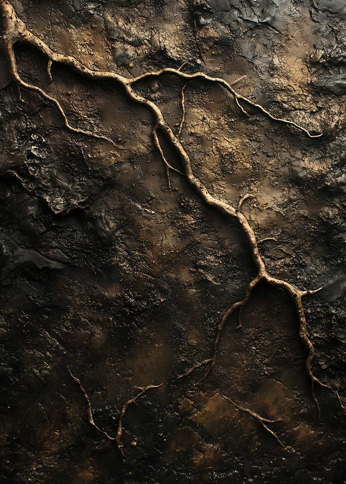 Golden Roots on Dark Earth
