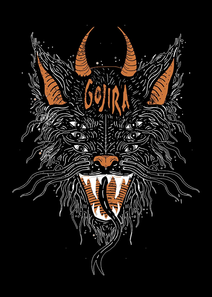 Gojira Monster Illustration