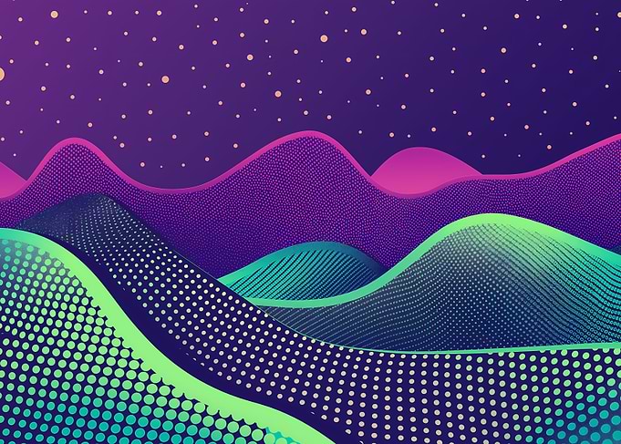Abstract Night Landscape