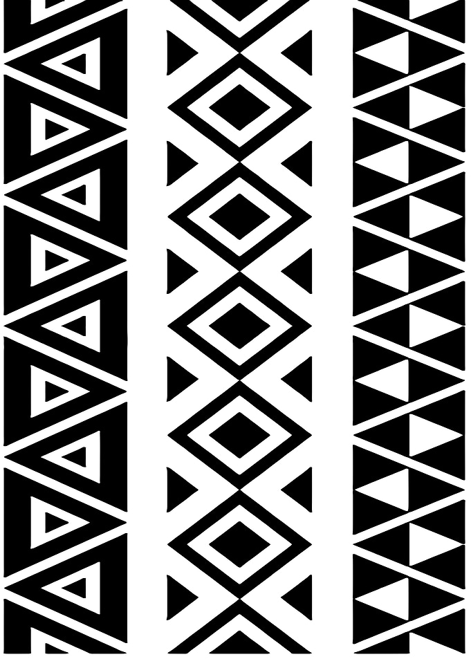 Black and White Geometric Pattern