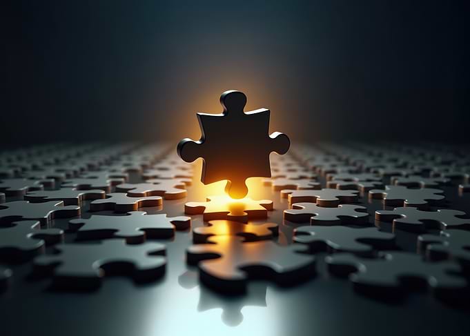 Puzzle piece peculiar special light