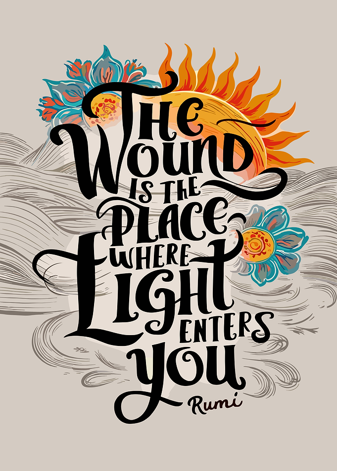 Rumi Quote - Light Enters