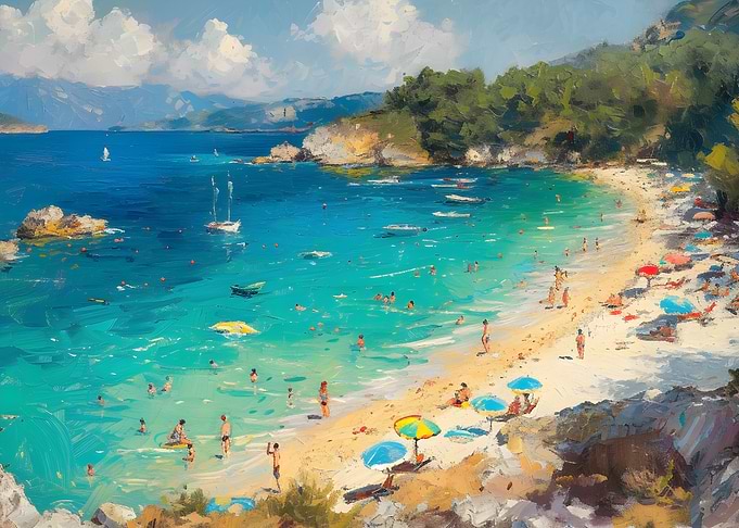 Europe Summer Beach Scene