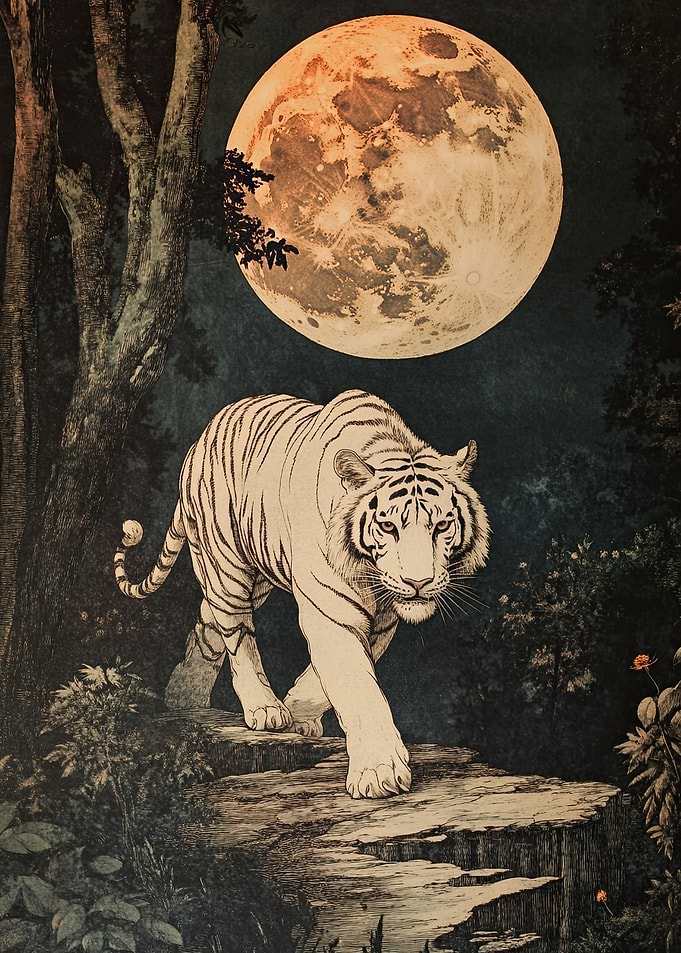 Lone White Tiger