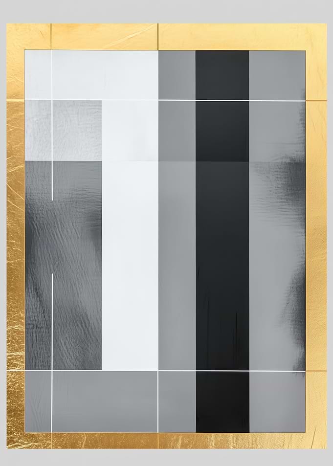 Gold and Grey Letter I