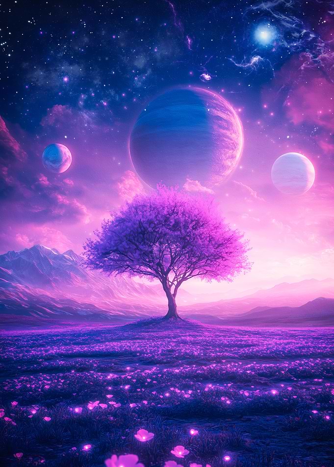 Purple Planet Landscape