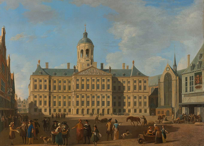 Dutch City Square Painting