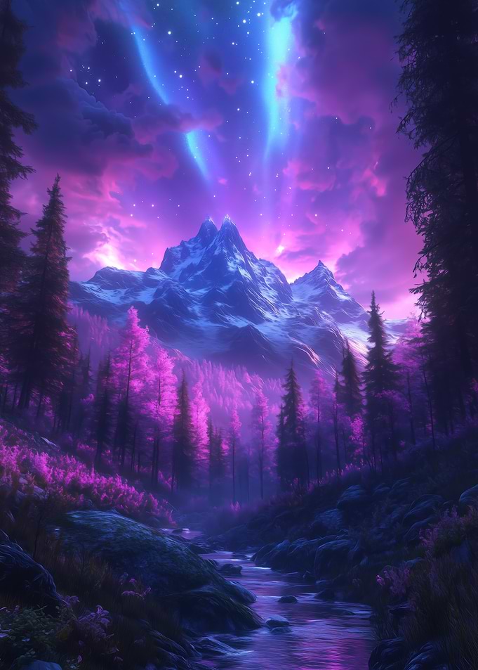 Aurora Snow Mountains