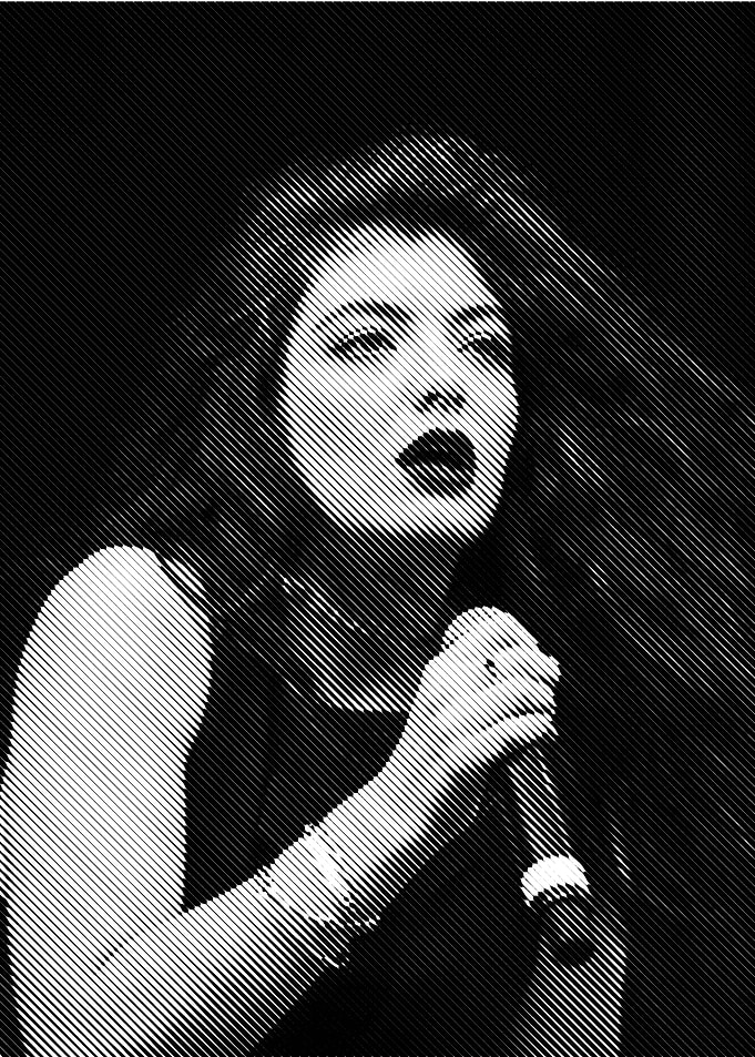 Woman Singing with Microphone
