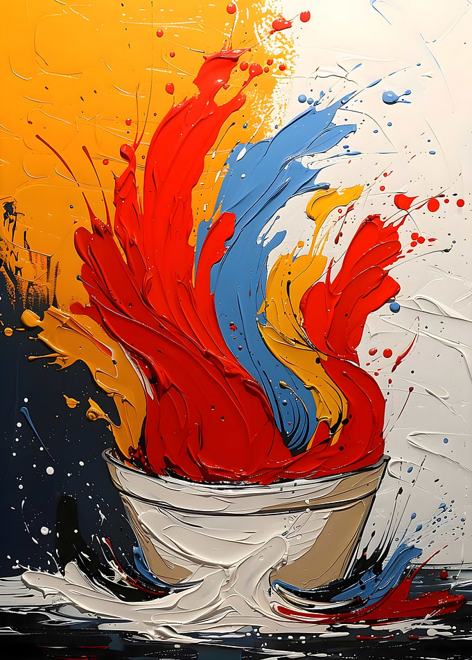 Abstract Bowl of Colors