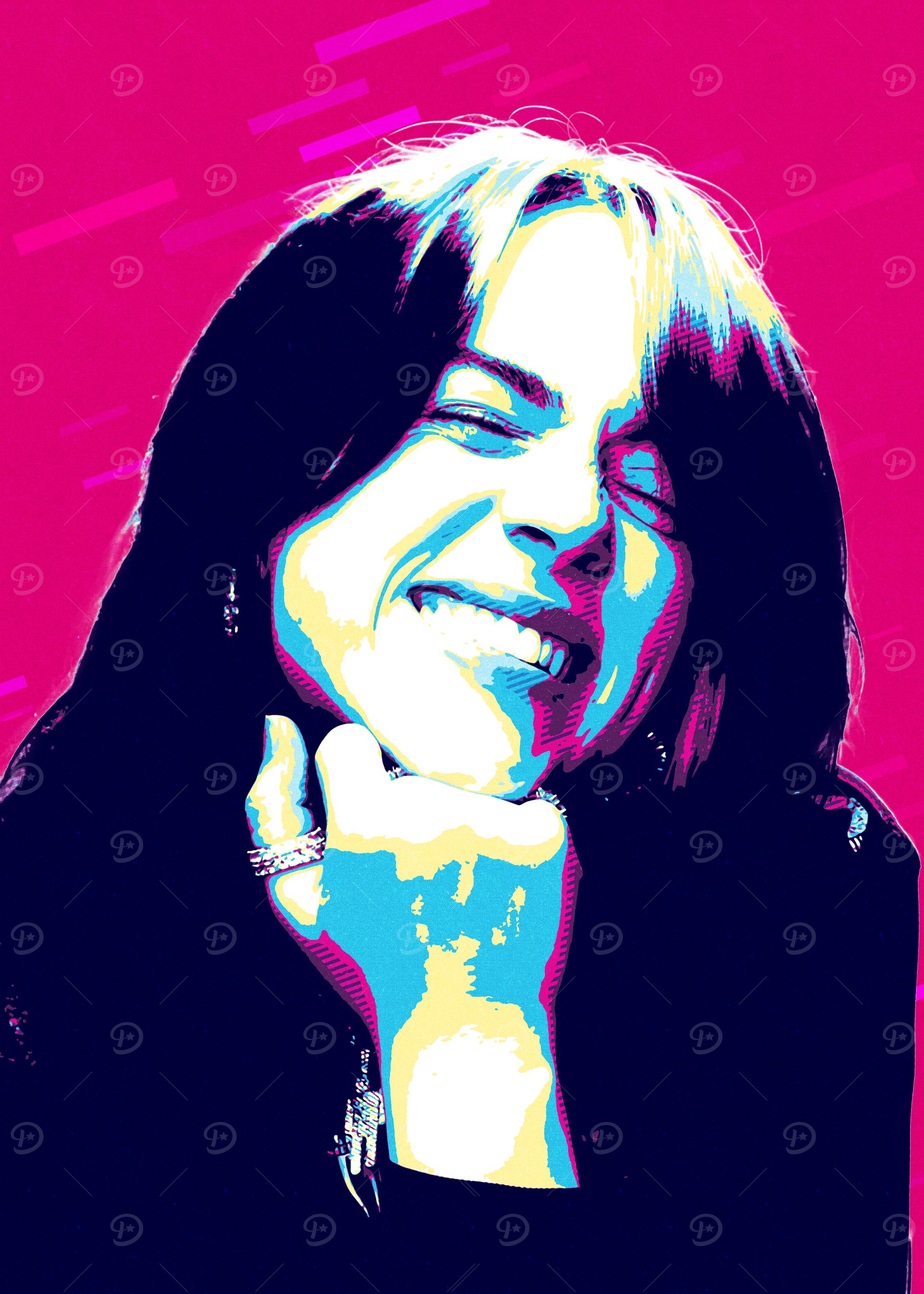 Billie Eilish Pop Art Portrait