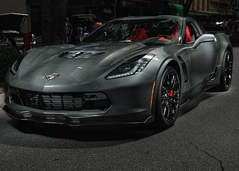 Grey Corvette Sports Car