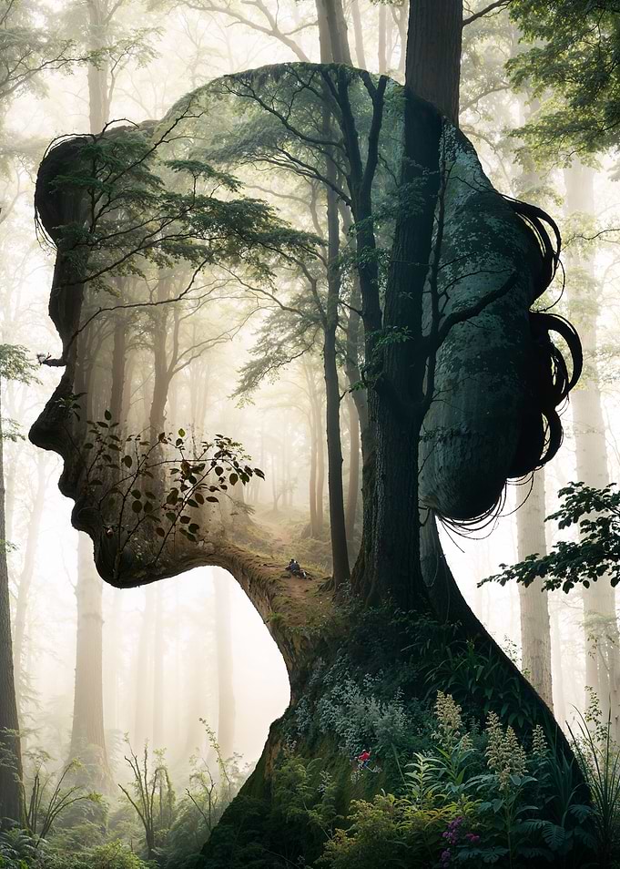 Woman and Forest