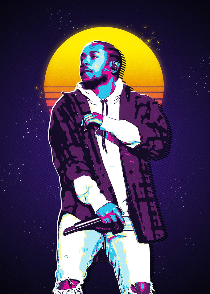 Kendrick Lamar Retro Art