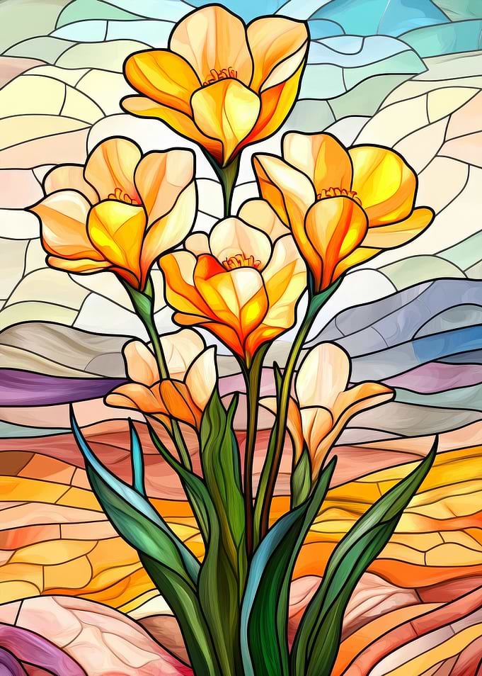 Stained Glass Flowers