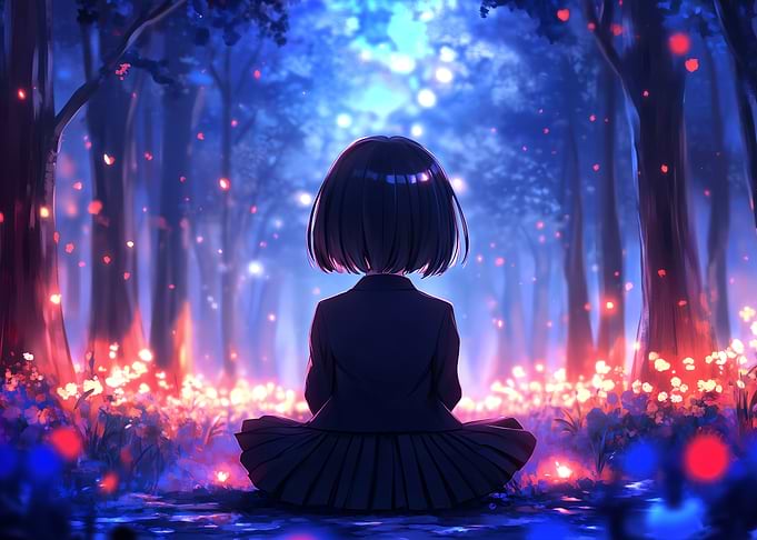 Girl in Enchanted Forest