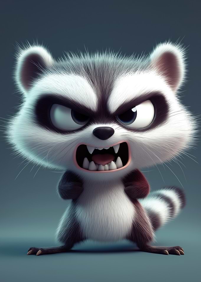 Angry Raccoon Cartoon