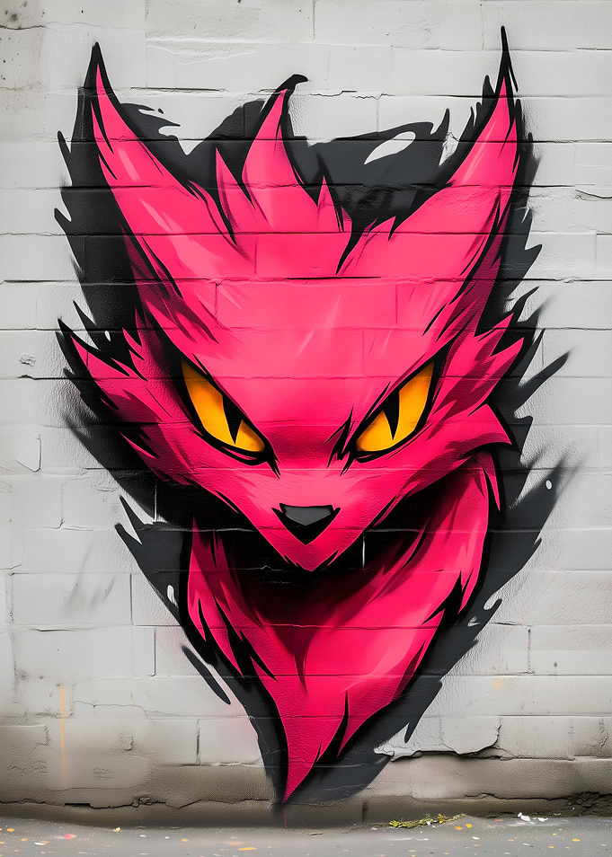 Pink Fox Graffiti