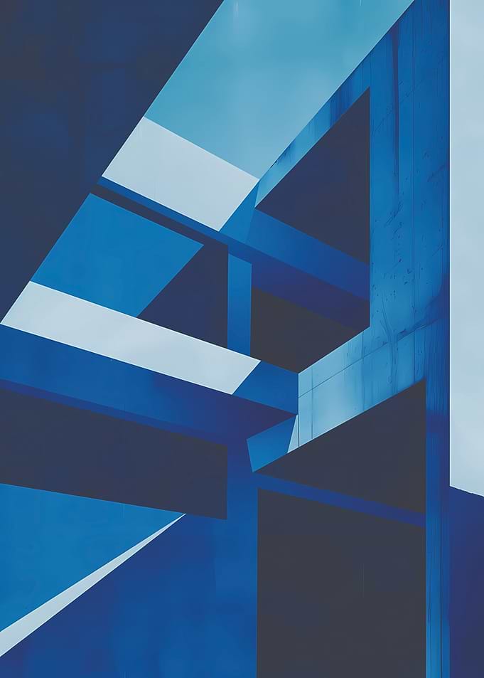 Abstract Blue Architecture