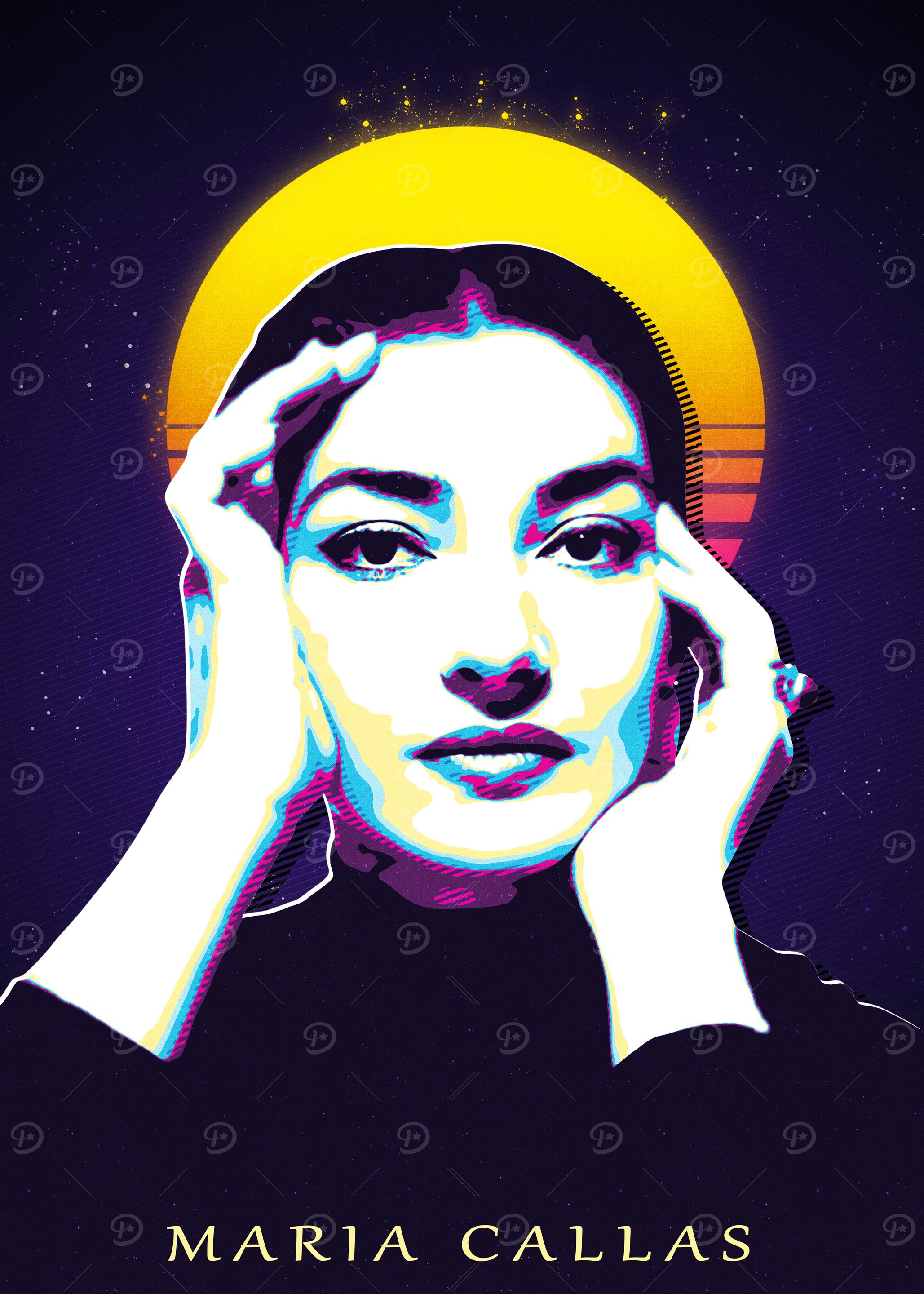 Maria Callas Retro Poster