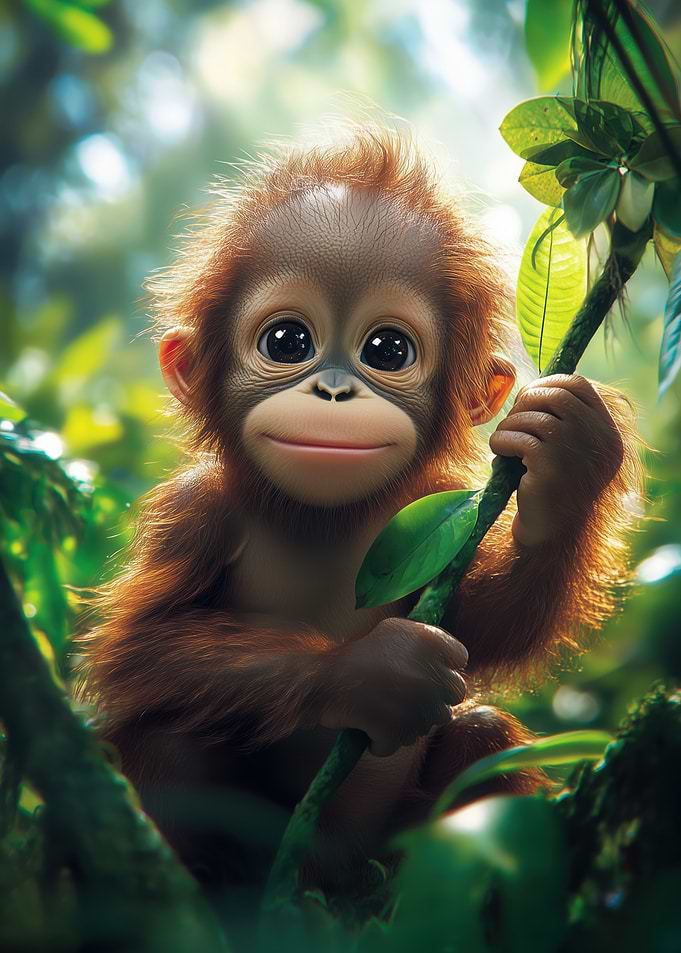 Cute Baby Orangutan