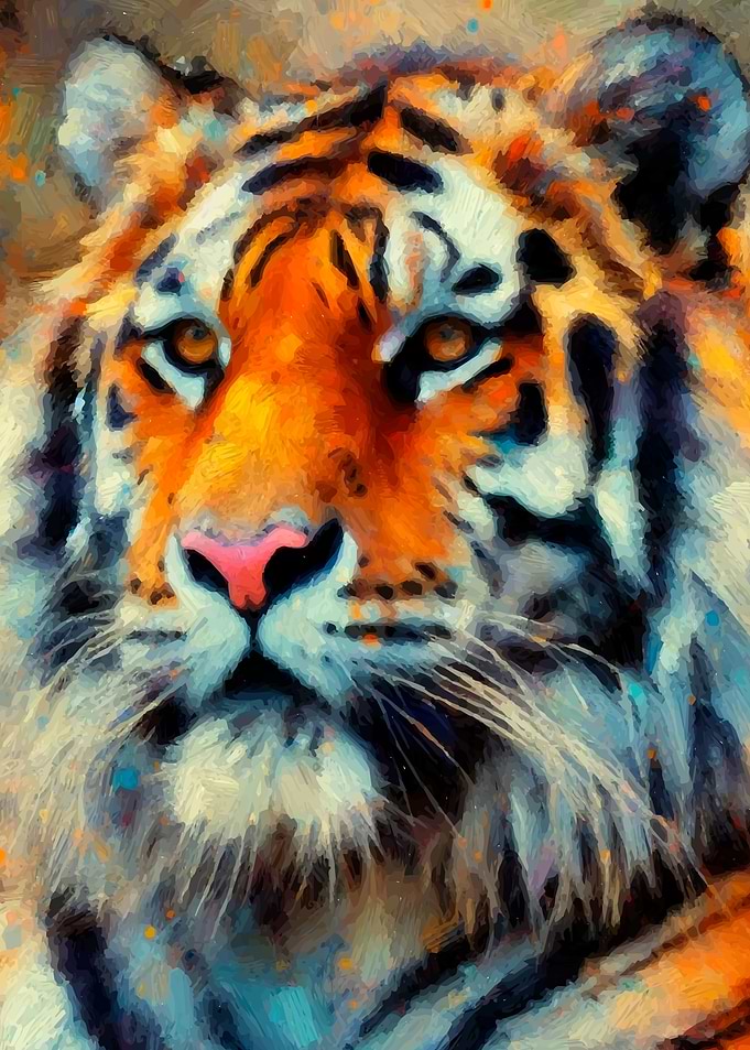 Tiger Portrait Painting