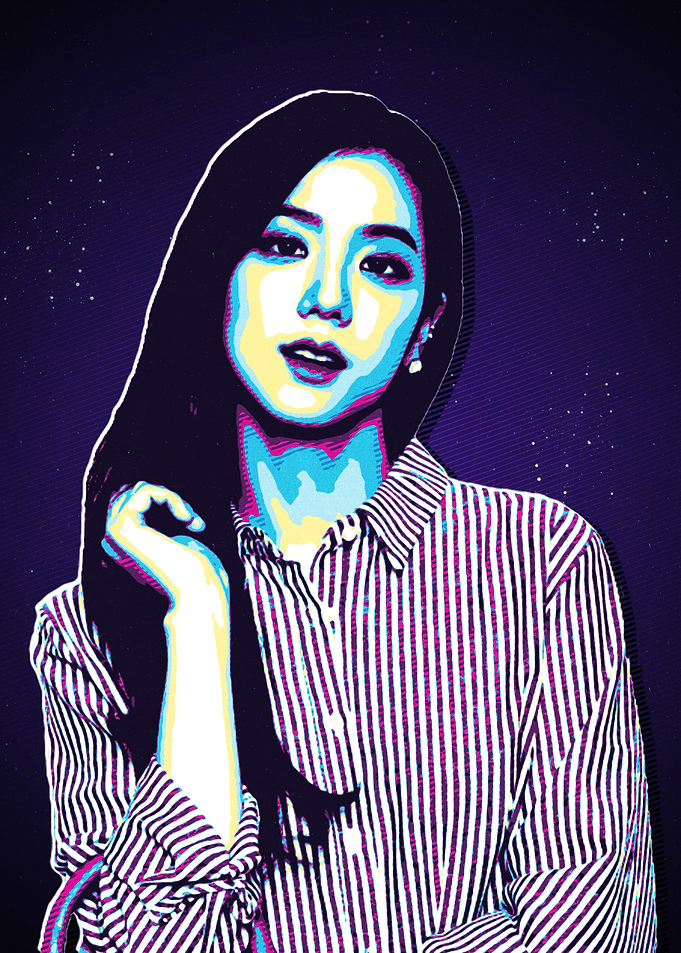 Pop Art Portrait of Woman