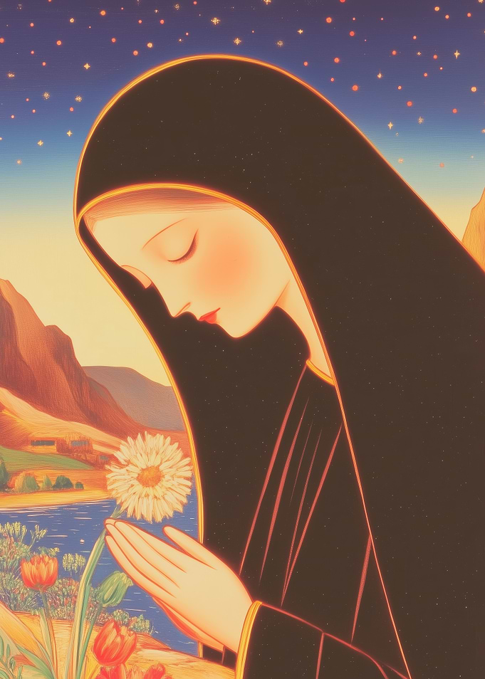 Woman Holding Flower