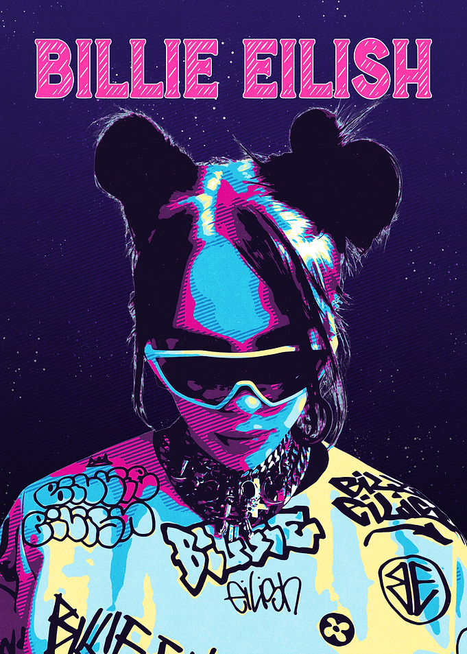 Billie Eilish Pop Art Portrait