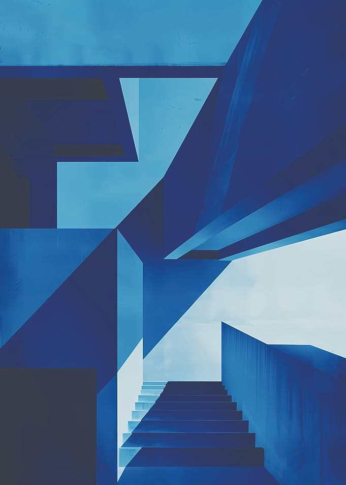 Blue Geometric Abstract