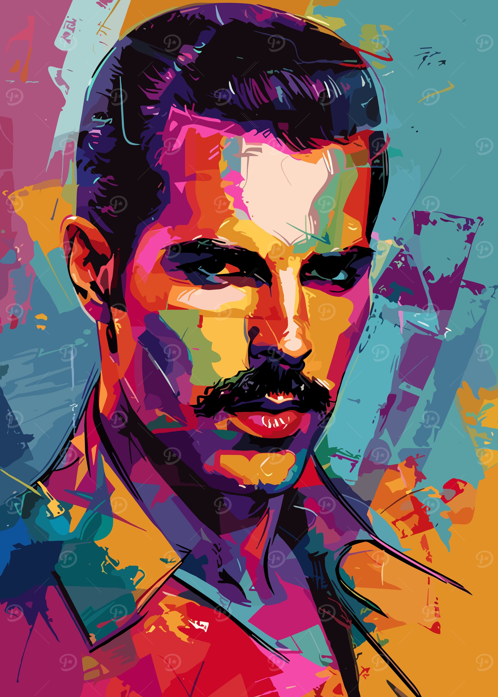 Freddie Mercury Pop Art Portrait