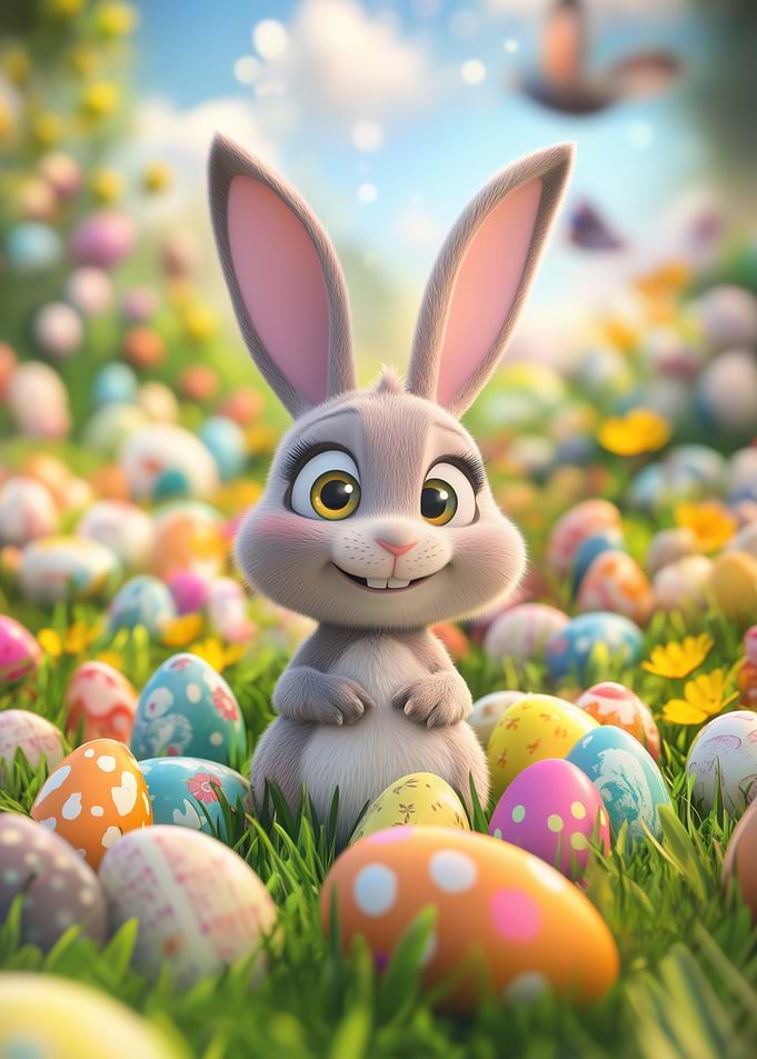 Easter Bunny in a Field