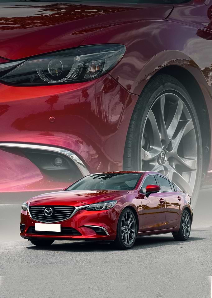 Red Mazda Sedan