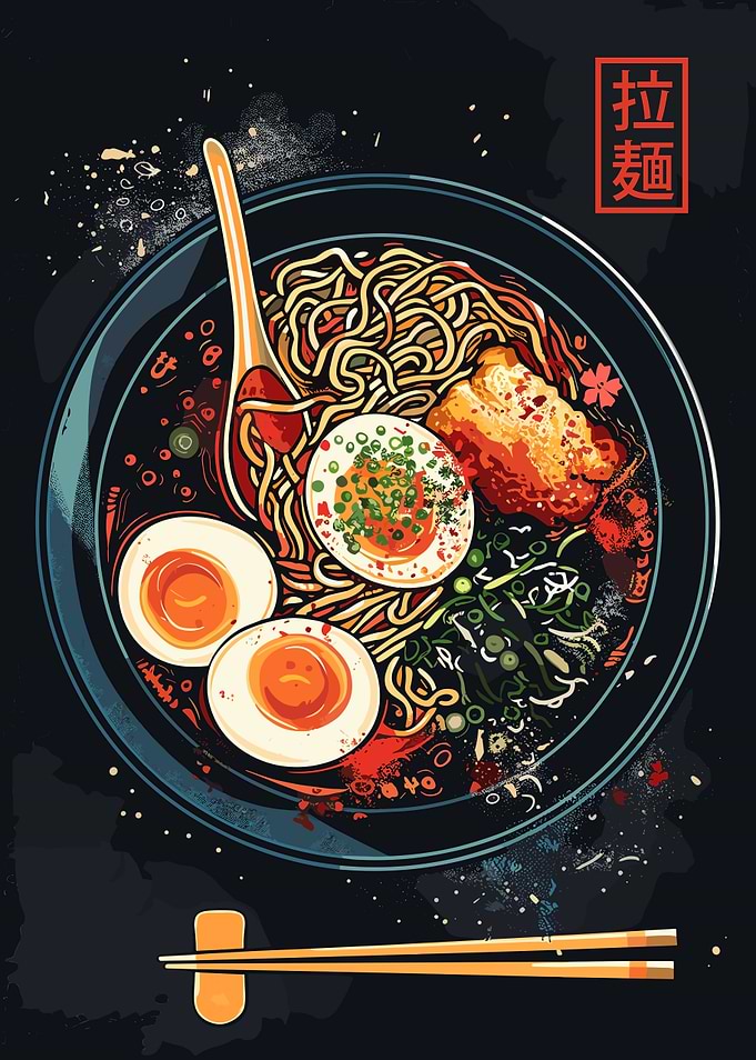 Ramen Bowl Illustration