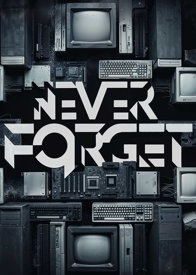 Never Forget Computer Gamer Old School Very Funny