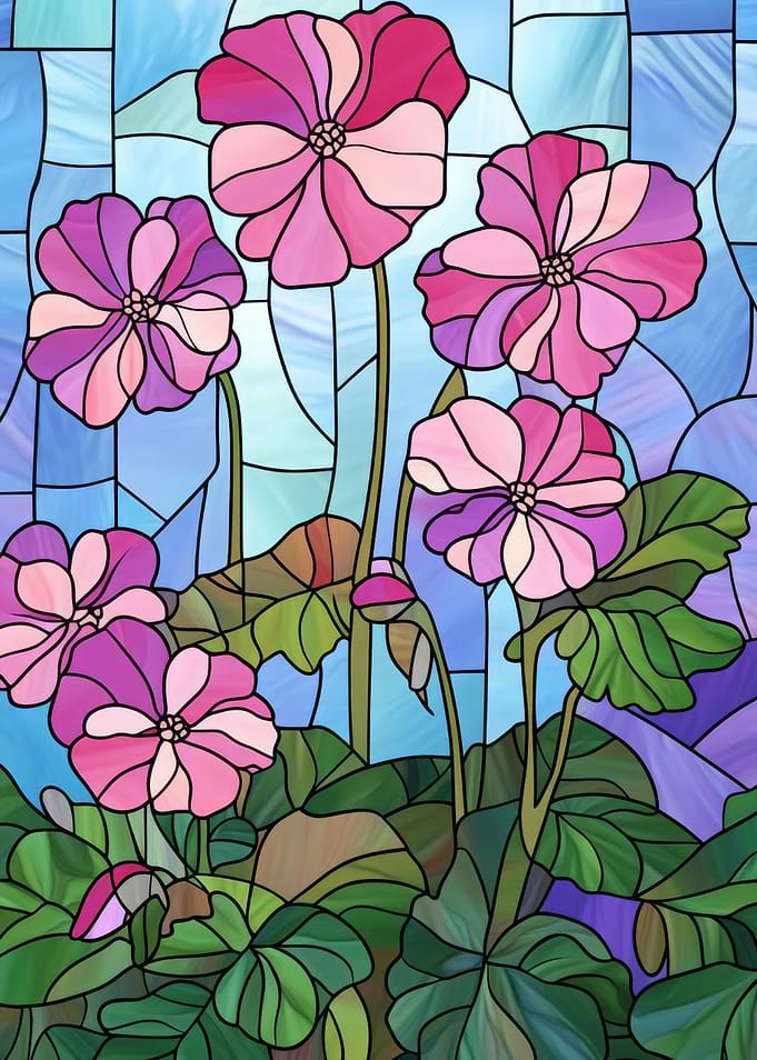 Stained Glass Flowers