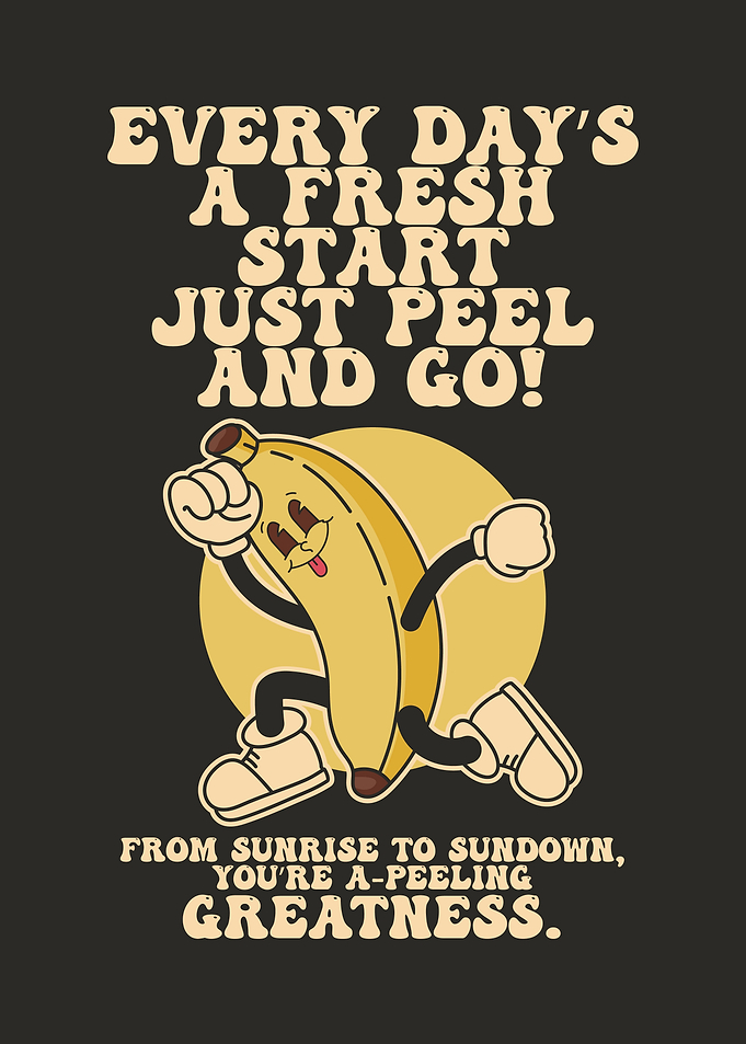Cheerful Retro Banana