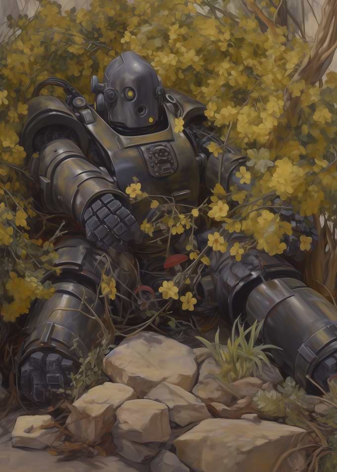 Robot in Flowers