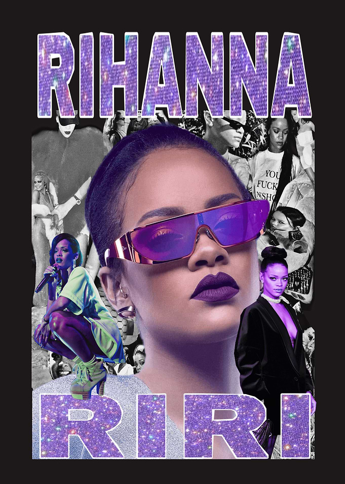 Rihanna Glitter Graphic