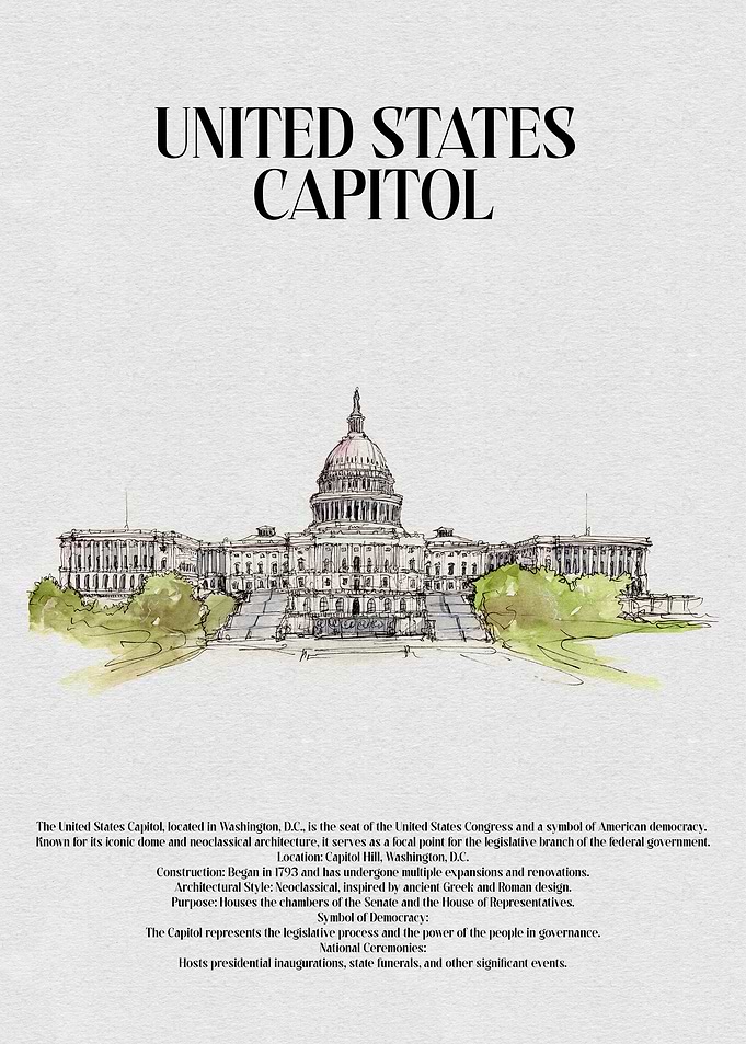US Capitol Building Sketch