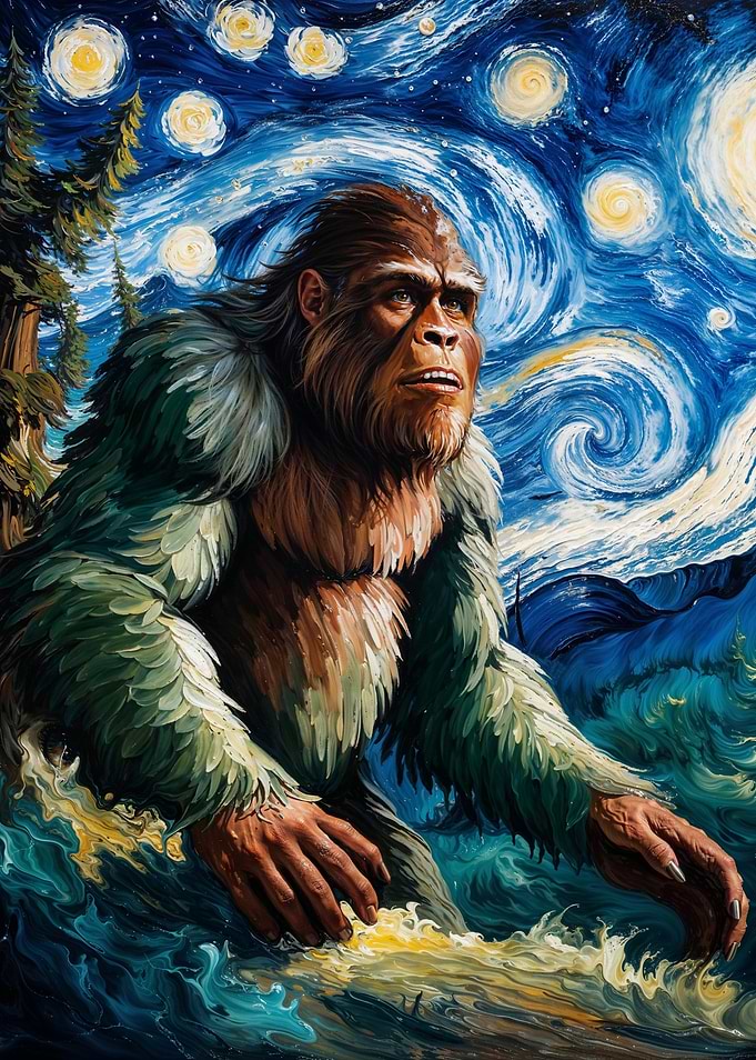 Bigfoot Starry Night