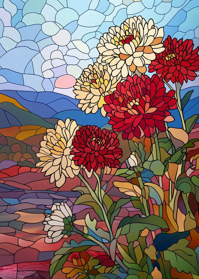 Stained Glass Flowers
