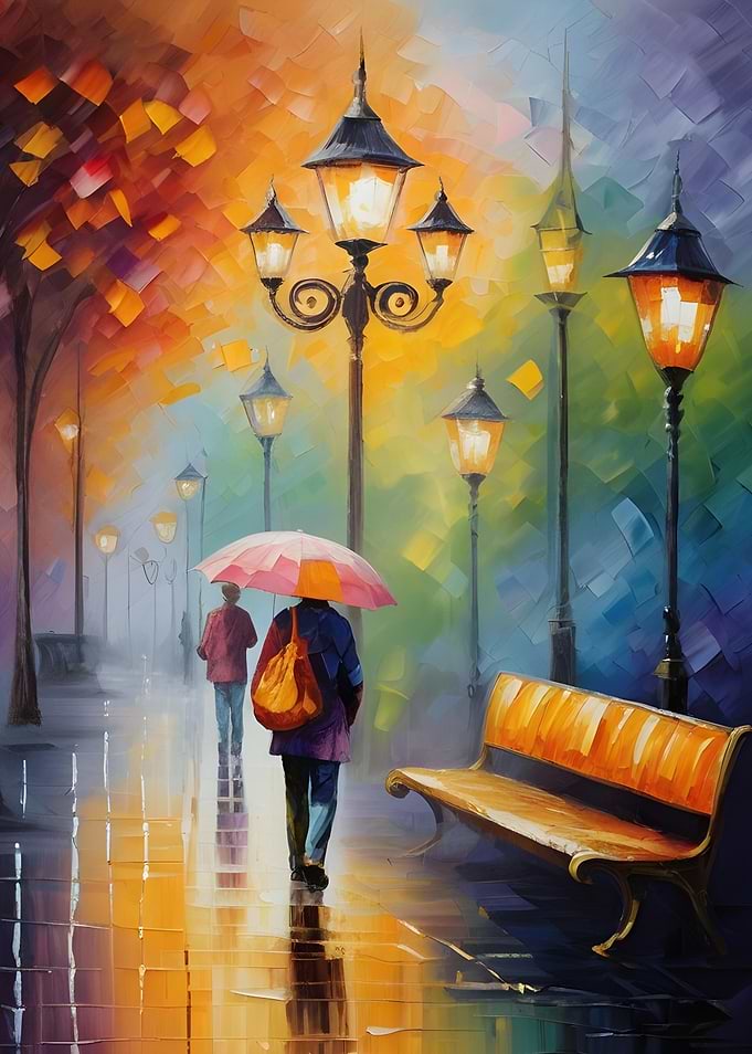 Rainy Street Scene
